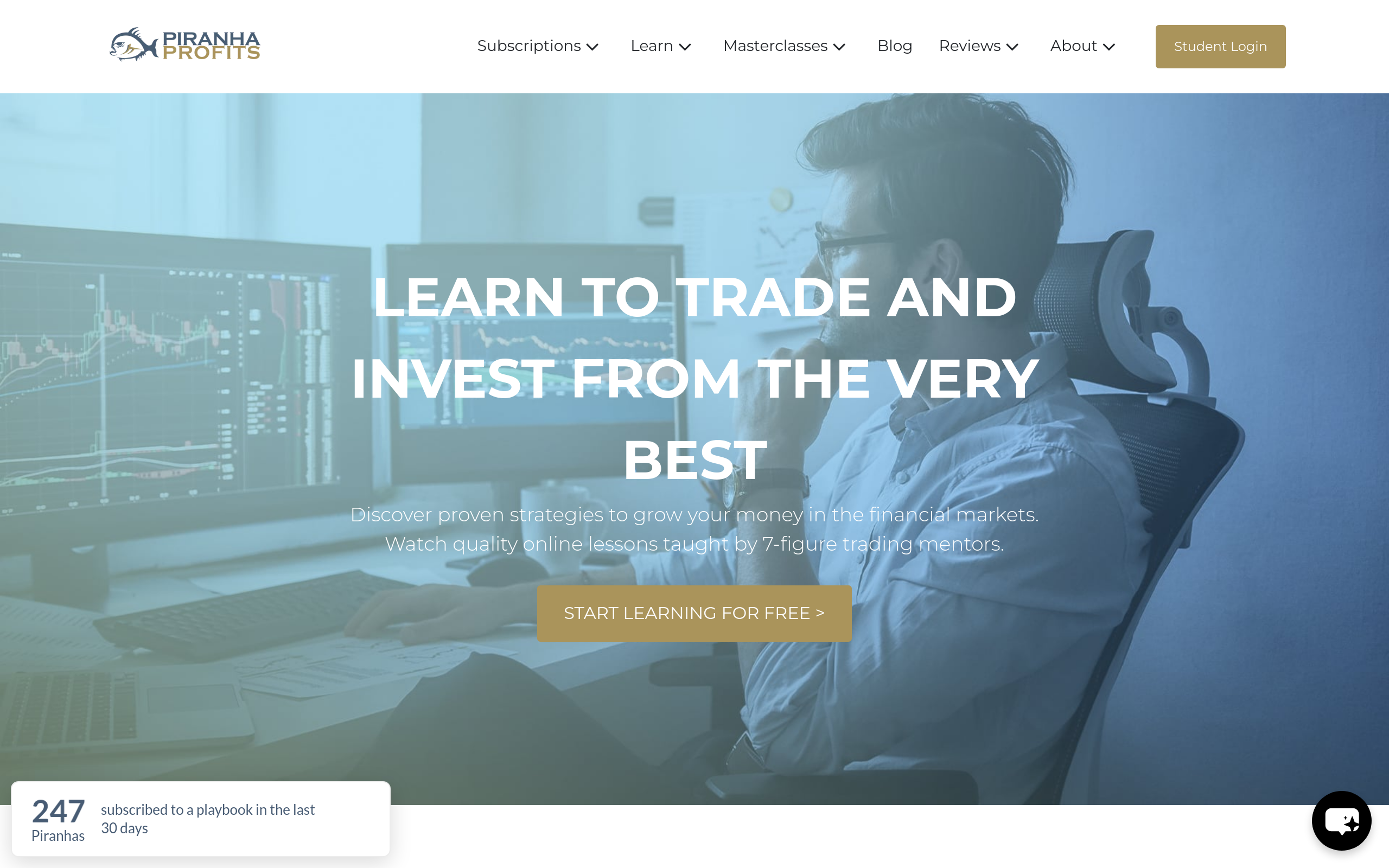 piranhaprofits website homepage